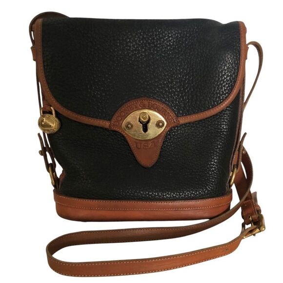 Vintage Dooney & Bourke Calvary Spectator Pebbled Grain Leather Crossbody Bag - Picture 1 of 1